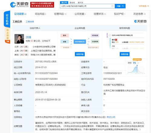 林斌退出北京小米電子法人 董事,由洪鋒接任